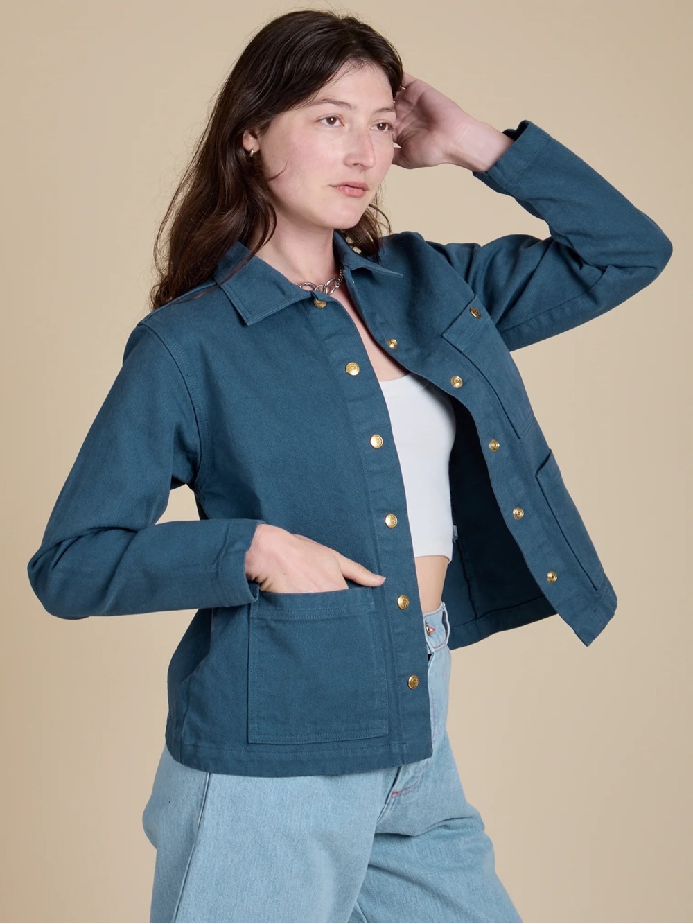 BIG BUD PRESS - Light Teal Work Jacket in 1XL